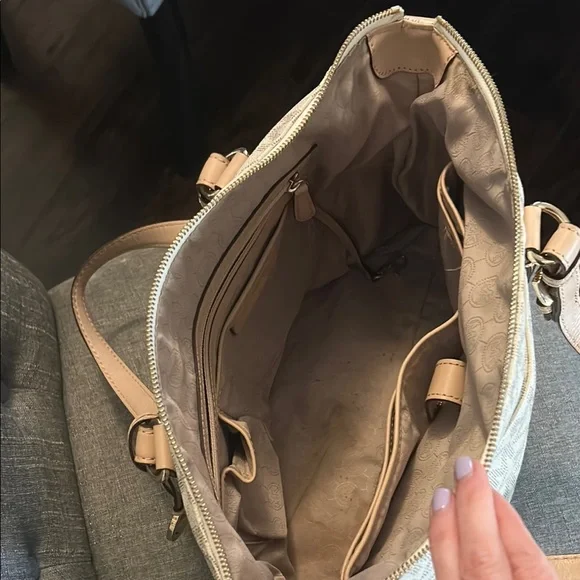 Michael Kors Beige Monogram Tote - Picture 3 of 7